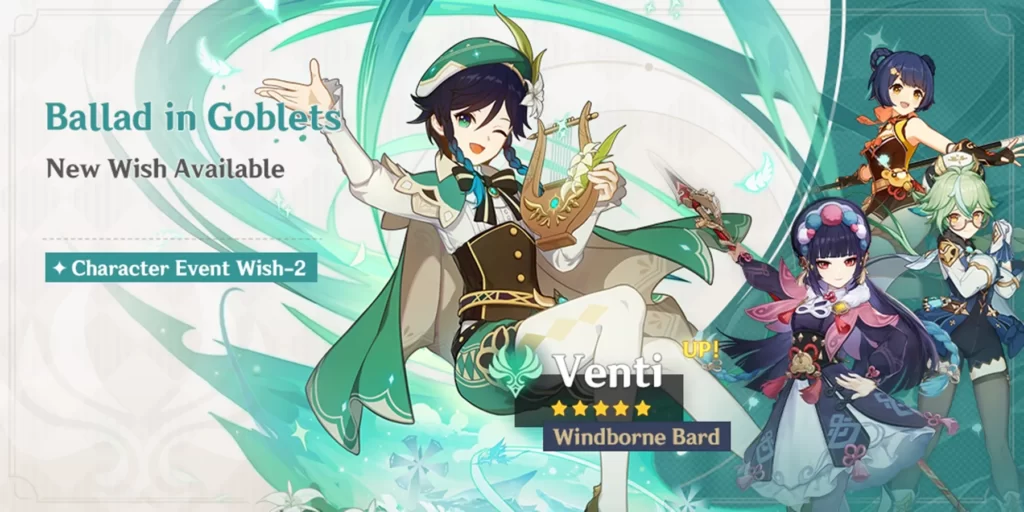 Genshin Impact: Mẹo hữu ích dành cho tân thủ (cập nhật T9/2022) 2 Genshin Impact Venti banner
