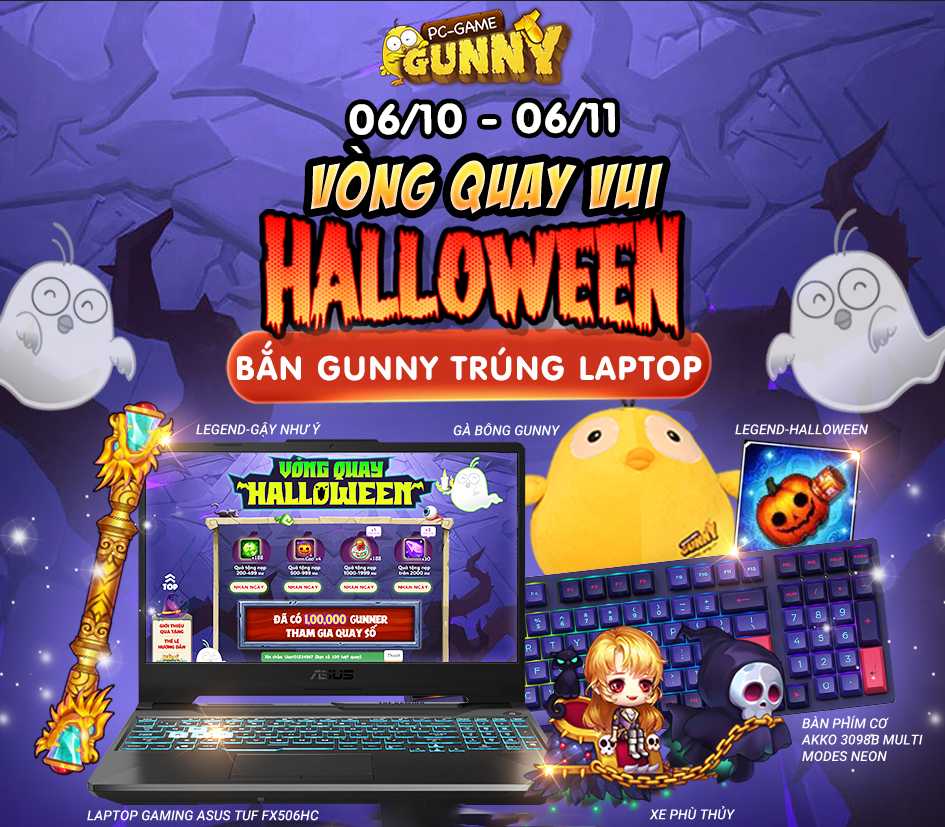 Halloween rinh laptop gaming miễn phí, bỏ túi quà độc quyền từ Gunny PC 1 gunny pc 06102022 2