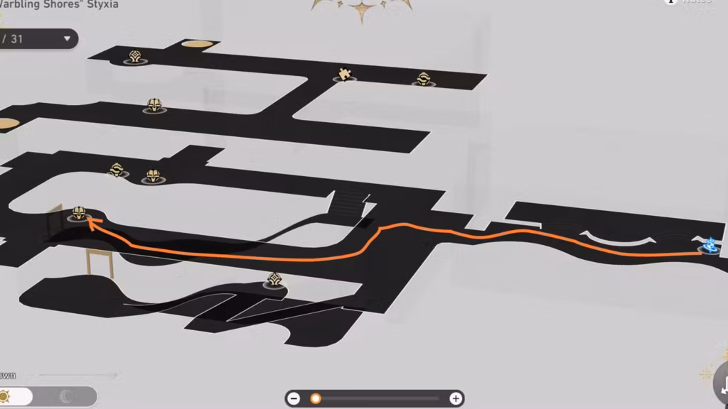 gamen.pro how to reach warbling shores styxia janus maze location 1 in honkai star rail