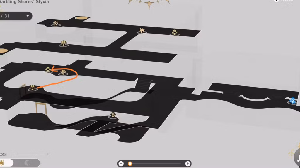 gamen.pro how to reach warbling shores styxia janus maze location 2 in honkai star rail