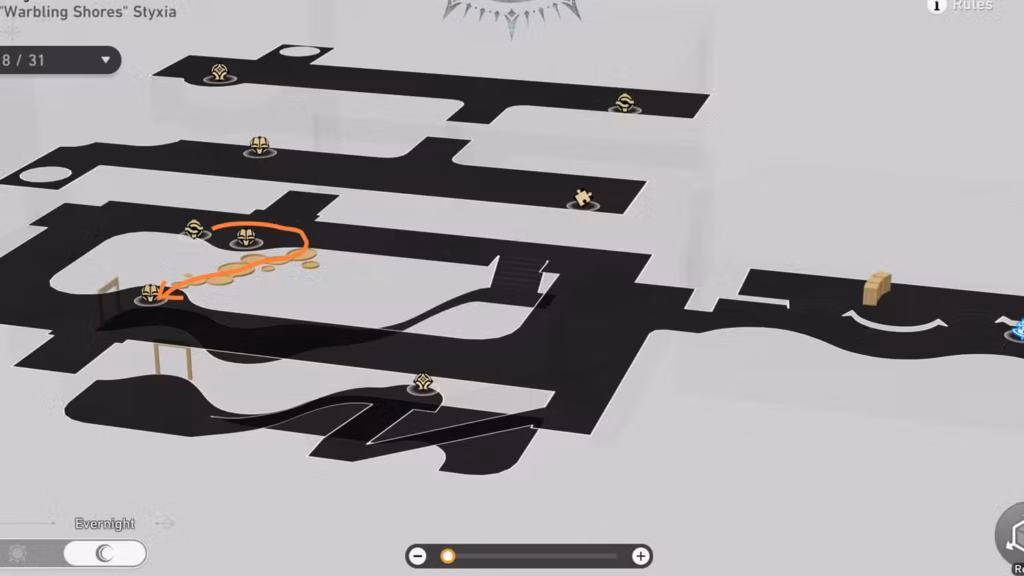 gamen.pro how to reach warbling shores styxia janus maze location 3 in honkai star rail