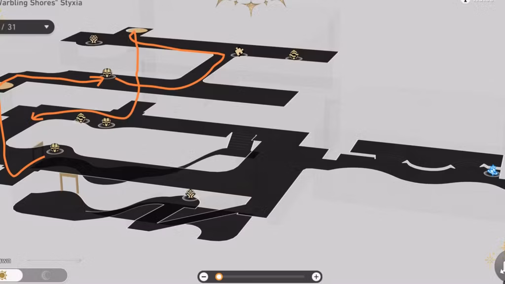 gamen.pro how to reach warbling shores styxia janus maze location 7 in honkai star rail