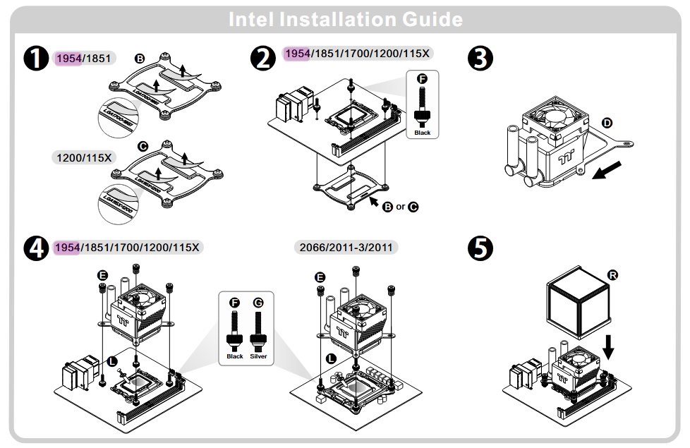 Thermaltake hỗ trợ LGA 1954 Socket 1 gamen.pro Intel LGA 1954 installation guide