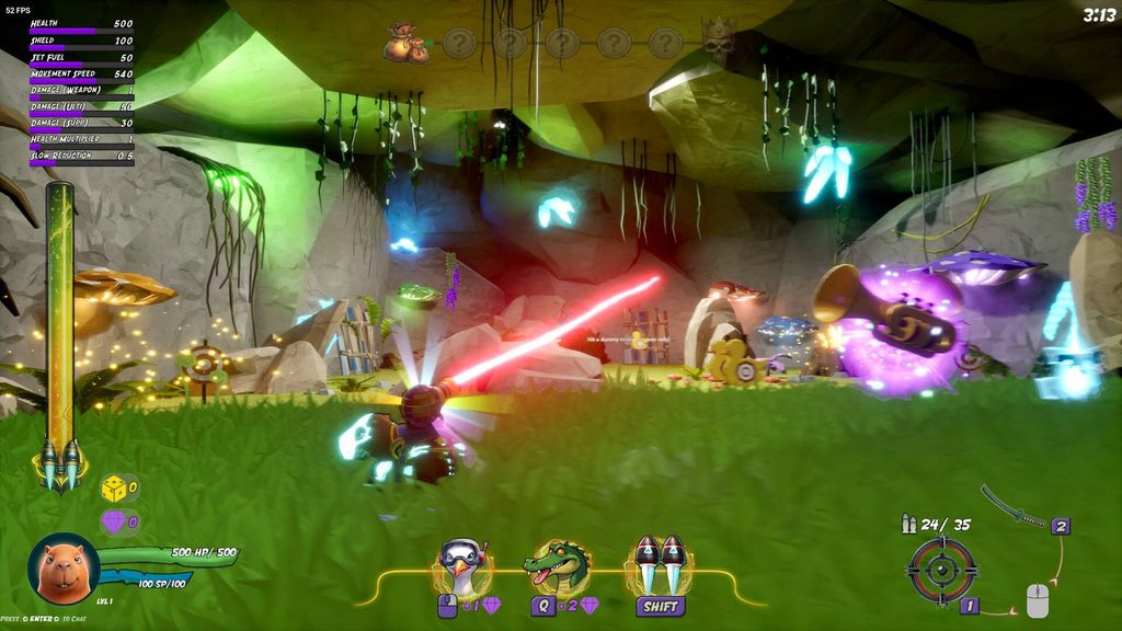 Capyverse Odyssey tung demo, đưa chuột lang nước đeo jetpack đại chiến mèo mạng 4 gamen.pro Capyverse Odyssey ss3