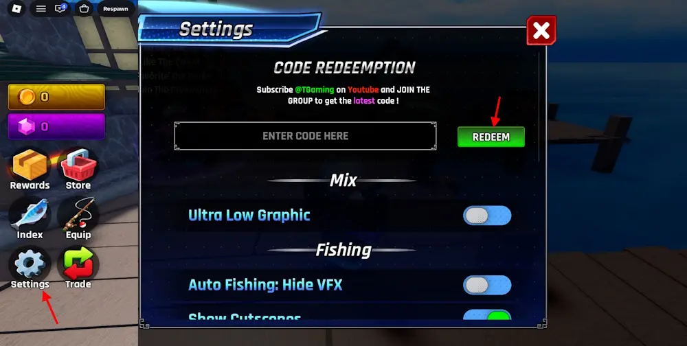gamen.pro Fishing Master codes Redeem