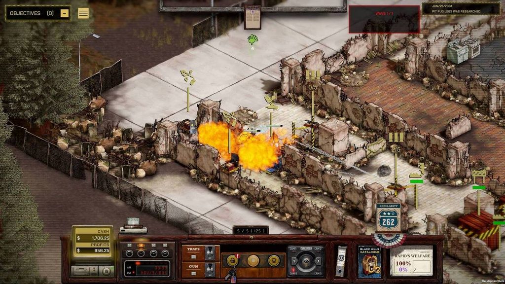 Midwest 90: Rapid City vào Early Access tháng 11 4 gamen.pro Midwest 90 Rapid City 03 A trap blows the first monster off the barricade