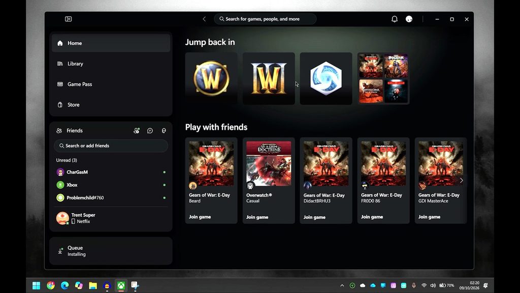 Microsoft thử nghiệm ứng dụng Xbox trên PC mới, tốc độ cải thiện đáng kể 2 gamen.pro xbox pc app 1