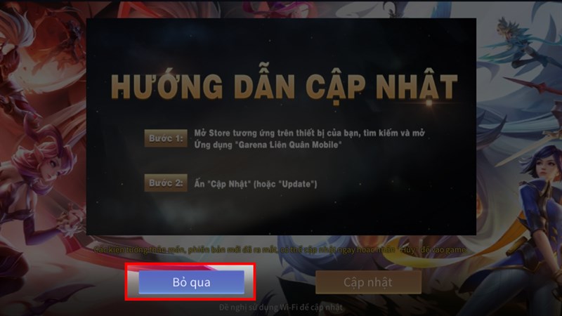 Cách sửa lỗi Liên Quân Mobile không cập nhật được phiên bản mới 4 loicapnhatlq 1280x720 800 resize