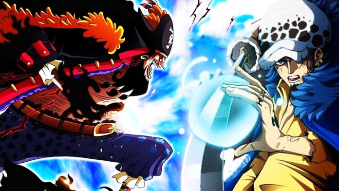 Blackbeard vs law one piece 1063