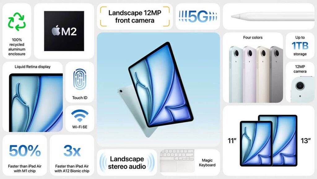 iPad Air M2 ra mắt giá từ 16,99 triệu đồng 1 Apple iPad Air 2024 03