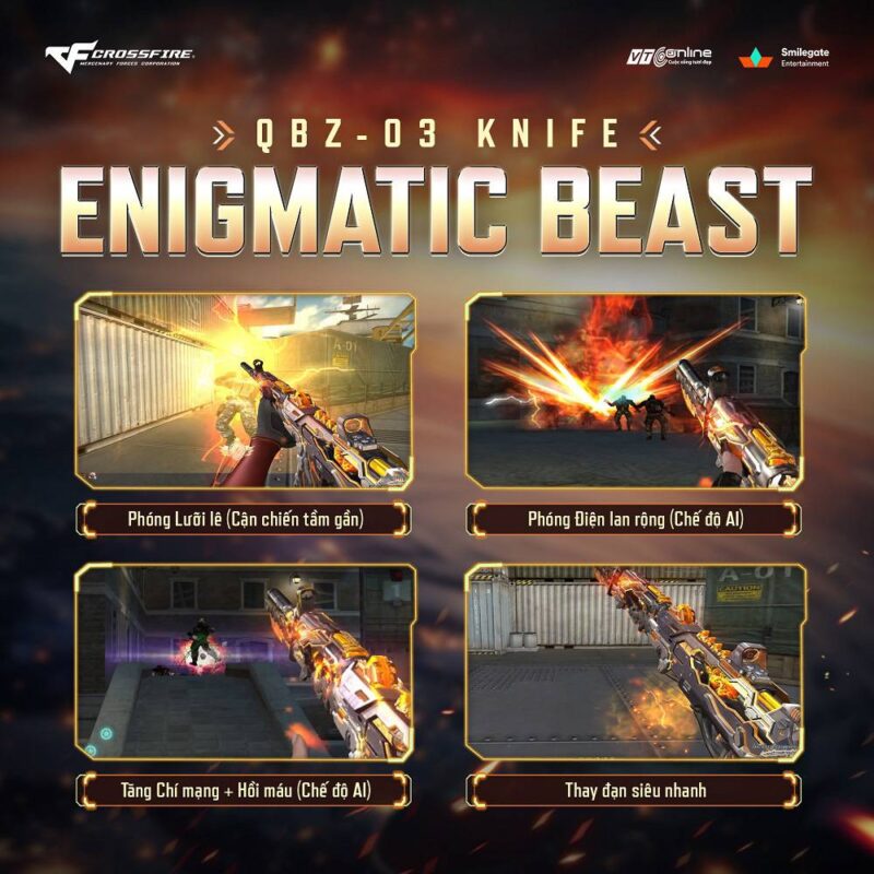 Đột Kích bất ngờ giảm giá mạnh mỹ nữ VIP Star Raiders và vũ khí VIP QBZ-03-Knife Enigmatic Beast 1 QBZ 03 Knife Enigmatic Beast 1