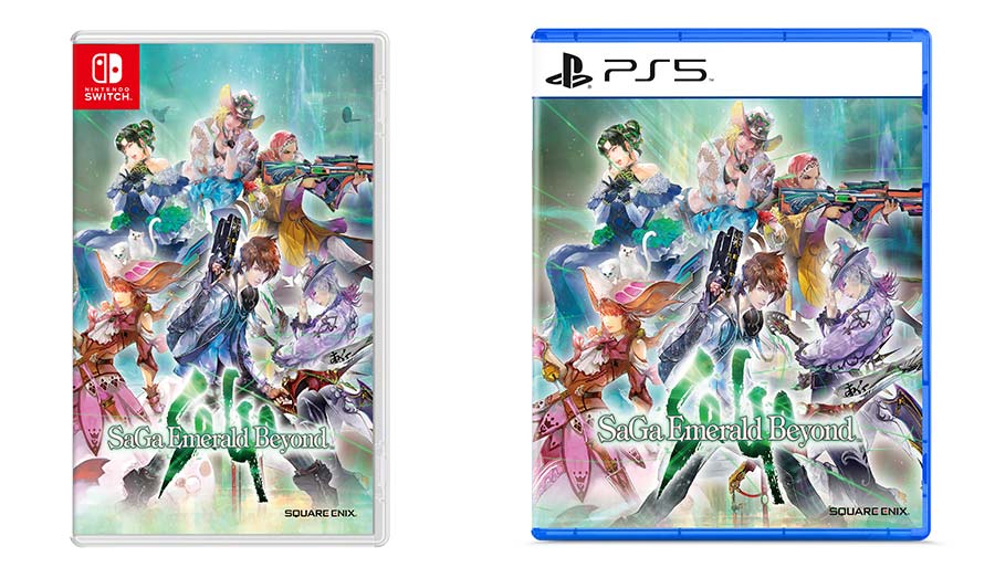 SaGa Emerald Beyond Physical copies PS5 and Switch Box art