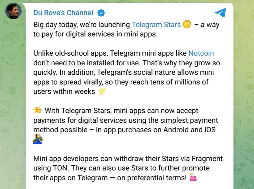 telegram stars 070620241