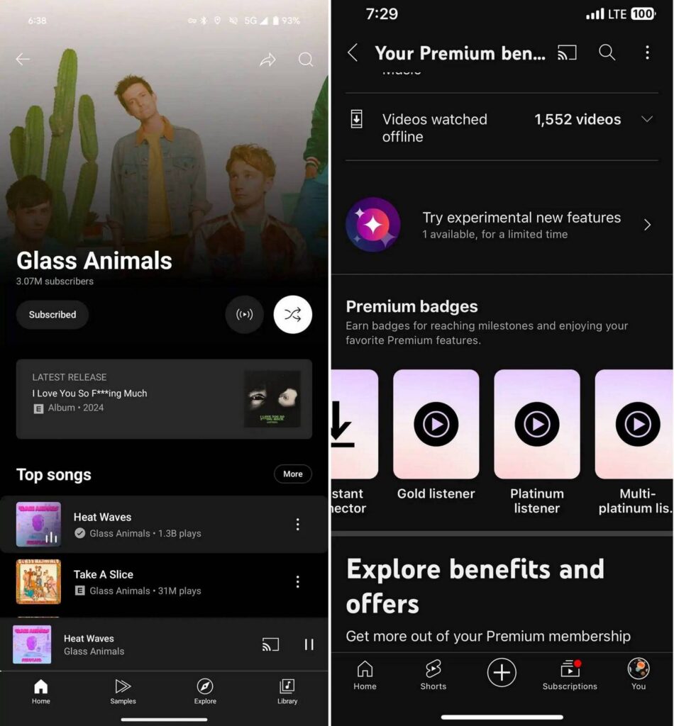 YouTube Music artist page redesign 3