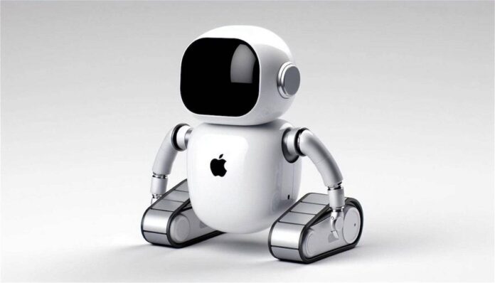 concepto de un robot pequeno de apple
