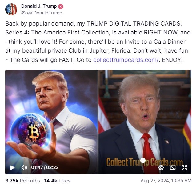 trump 4th nft collection