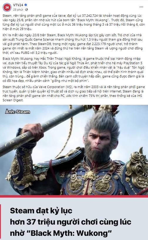 VTV24 nhắc Black Myth: Wukong 1 vtv24 wukong