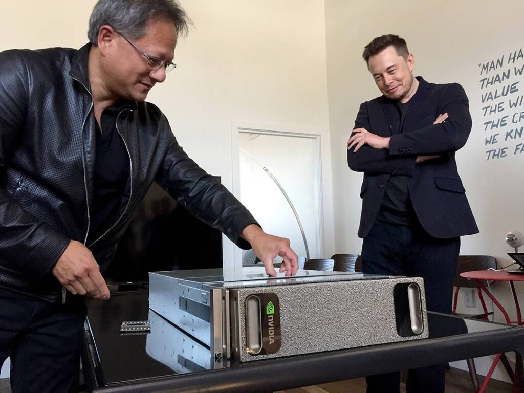 Vì sao phải van xin Jensen Huang? 1 Jensen Huang Elon Musk