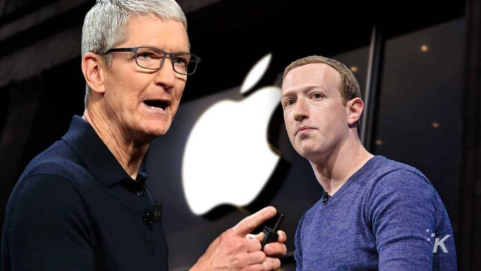 tim cook mark zuckerberg apple logo