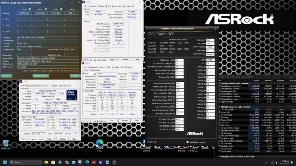 08 trident z5 ck ddr5 10000 asrock z890 taichi ocf