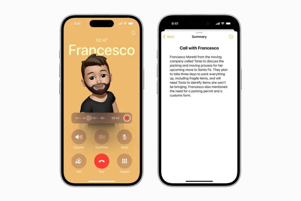 apple intelligence phone app summarize audio