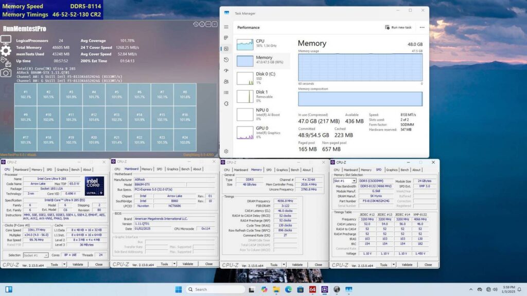 02 gskill cso dimm ddr5 8133 2x24gb memtest gamen.pro