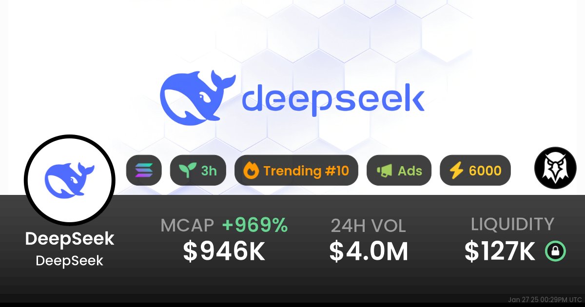 deepseek shitcoin 29012025