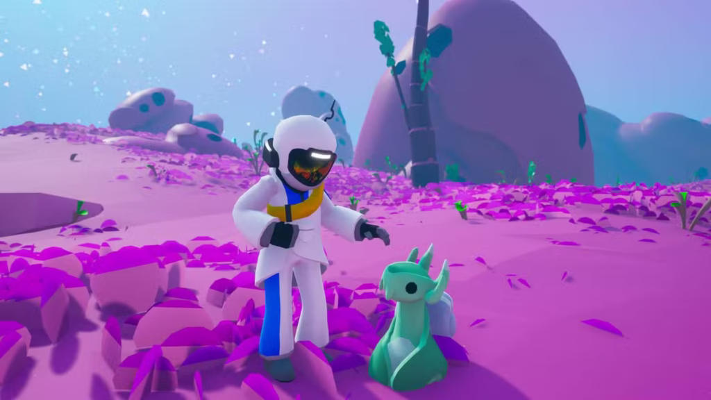 7 tựa game thế giới mở đề tài du hành vũ trụ đáng chơi nhất 3 astroneer petting green alien