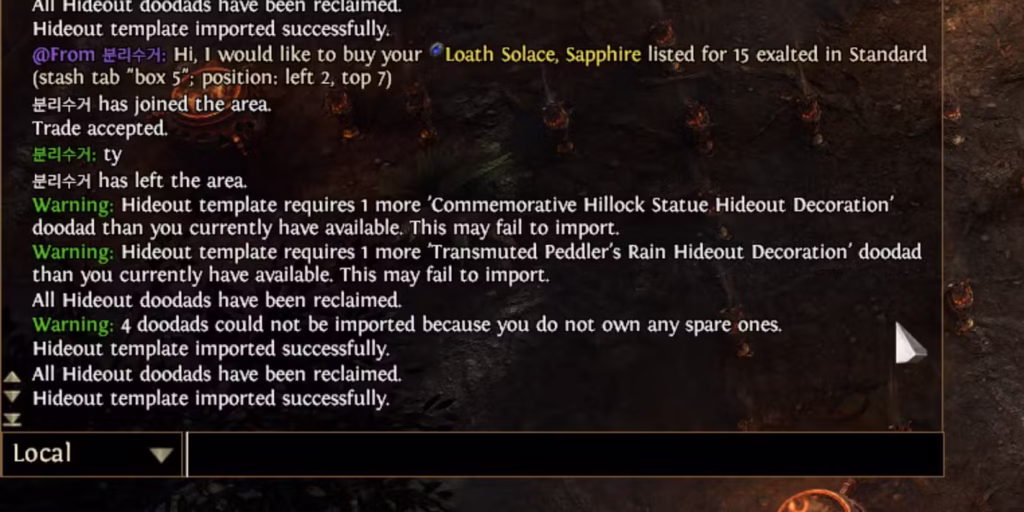 Path of Exile 2: Cách import Hideout 6 failed to import hideout error in path of exile 2