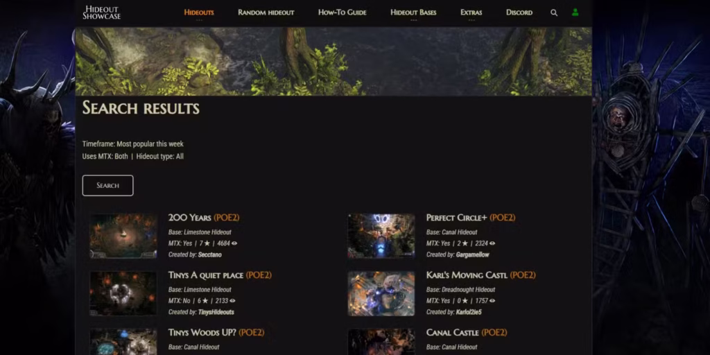 Path of Exile 2: Cách import Hideout 1 hideout showcase website for importing hideout templates path of exile 2 gamen.pro