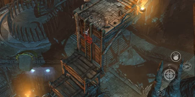 Lara Croft: Guardian of Light trở lại trên di động 1 lara croft guardian of light ios android lara climing a ladder in ancient temple 1 jpg 640
