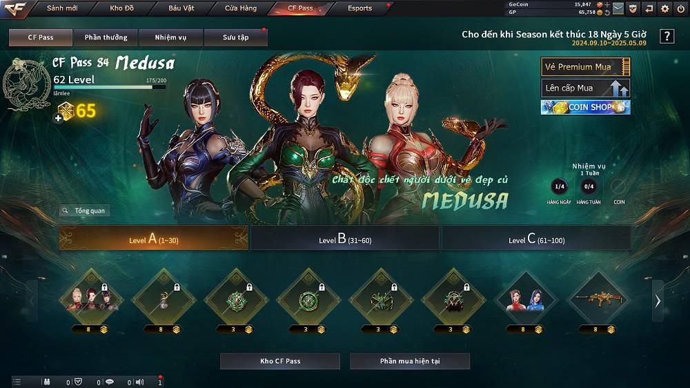 Đột Kích giới thiệu hoạt động CF Pass mùa 4: Lời Nguyền Medusa đầy hấp dẫn 2 CF 22042025 gamen 2