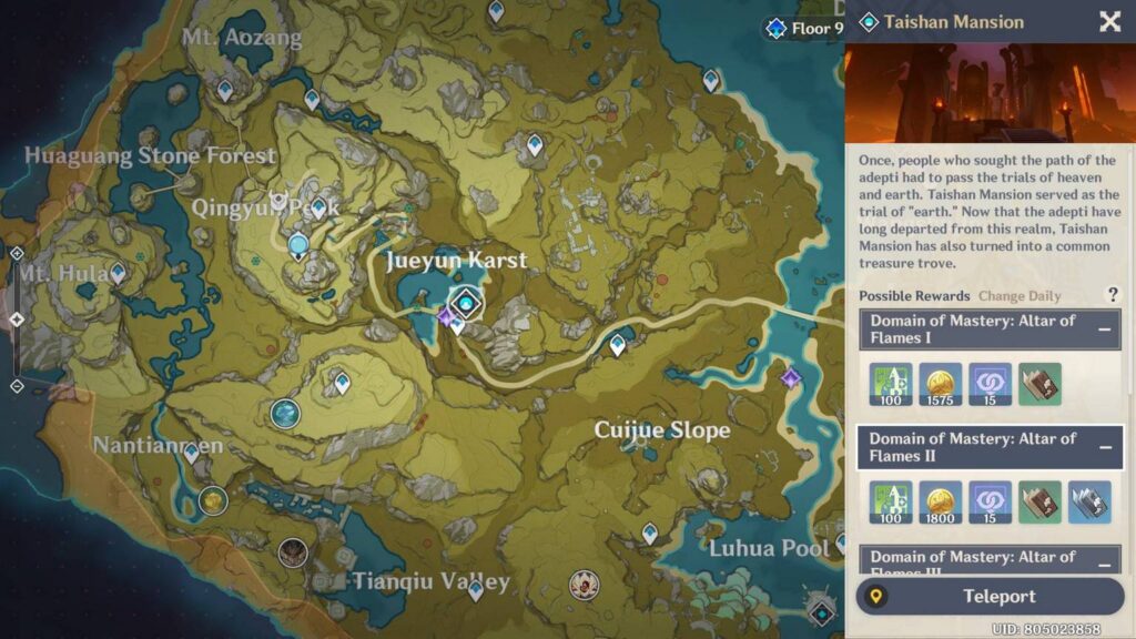 Genshin Impact: Hướng dẫn farm nguyên liệu Yanfei 5 GenshinImpact Location TaishanMansion gamen.pro