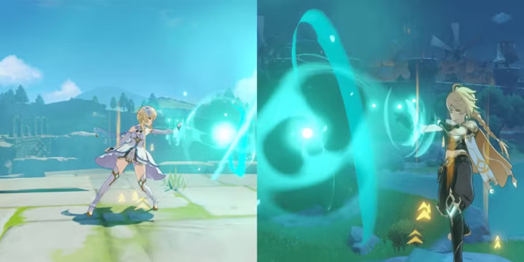 Genshin Impact: Hệ nguyên tố tốt nhất cho Nhà lữ hành 5 aether and lumine using their anemo elemental skillsin genshin impact gamen.pro