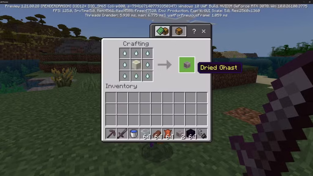 crafting a dried ghast gamen.pro