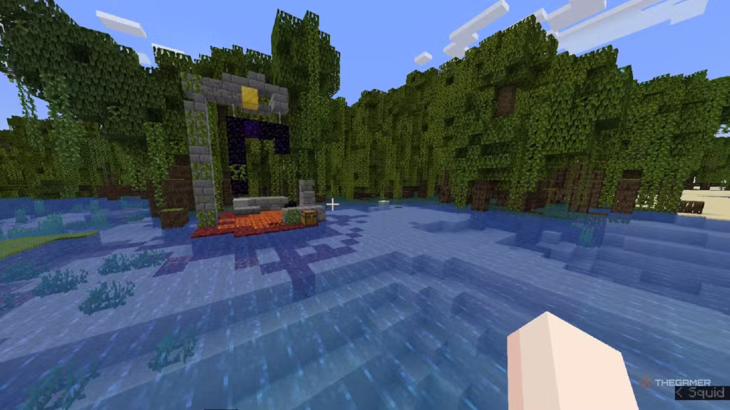 Minecraft: Gợi ý những seed tốt nhất để khám phá bản cập nhật Spring to Life 3 gamen.pro a player looking at a mangrove swamp in minecraft