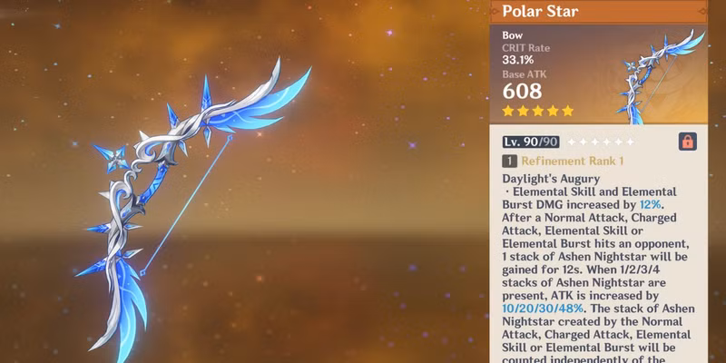 Genshin Impact: Chọn vũ khí nào để Tighnari bắn cháy máy? 4 genshin impact polar star with description gamen.pro