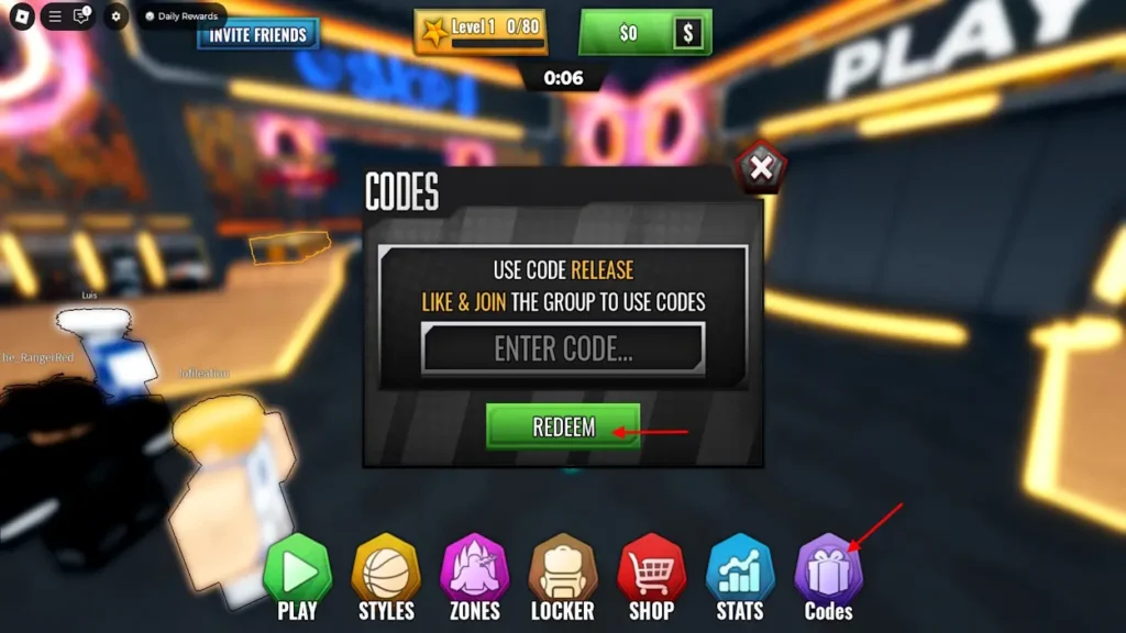 Basketball Rivals codes redeem section gamen.pro