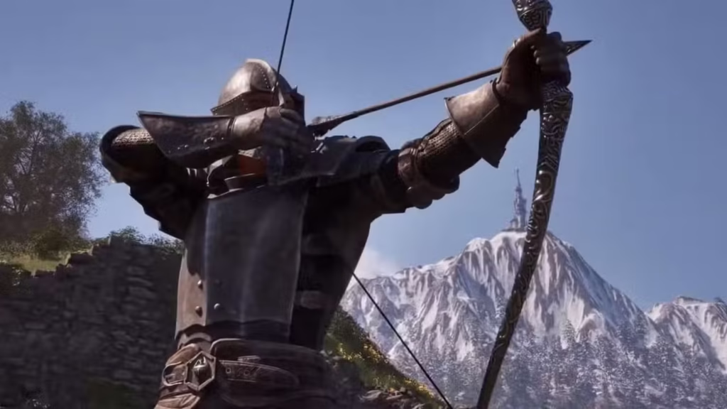 armored warrior using a bow in oblivion remastered gamen.pro