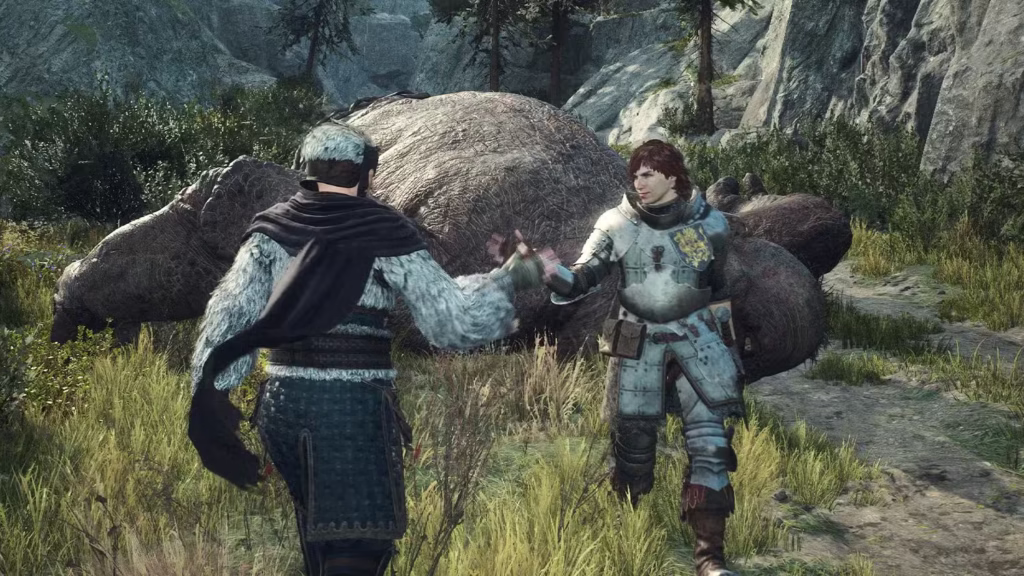 dragon s dogma 2 fighter pawn interacting with the player gamen.pro