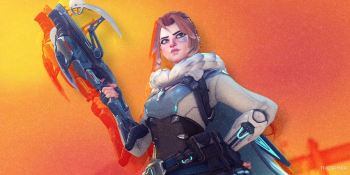 freja from overwatch 2 posing in front of an orange backdrop 1 gamen.pro