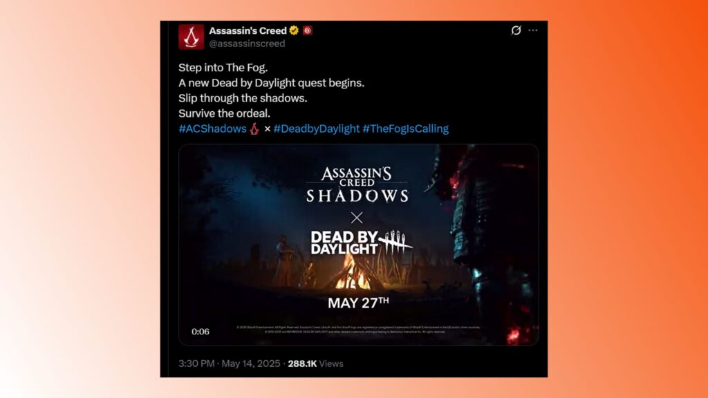 gamen.pro assassins creed shadows dead by daylight collaboration 1