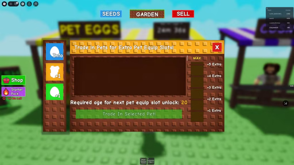 gamen.pro trade pets for equip slots in roblox grow a garden