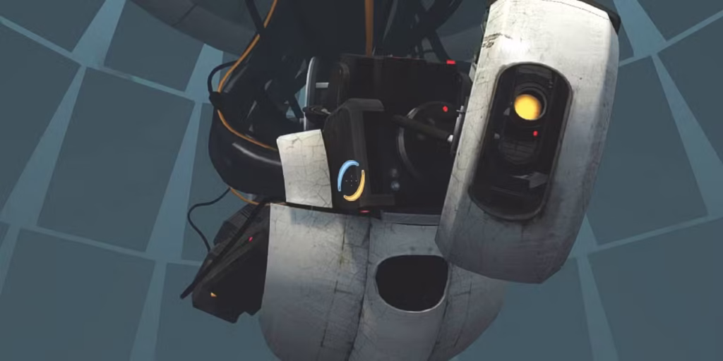 Valve sắp tái hiện kỳ tích với The Orange Box 2? 1 glados in portal 1 looking at the player gamen.pro