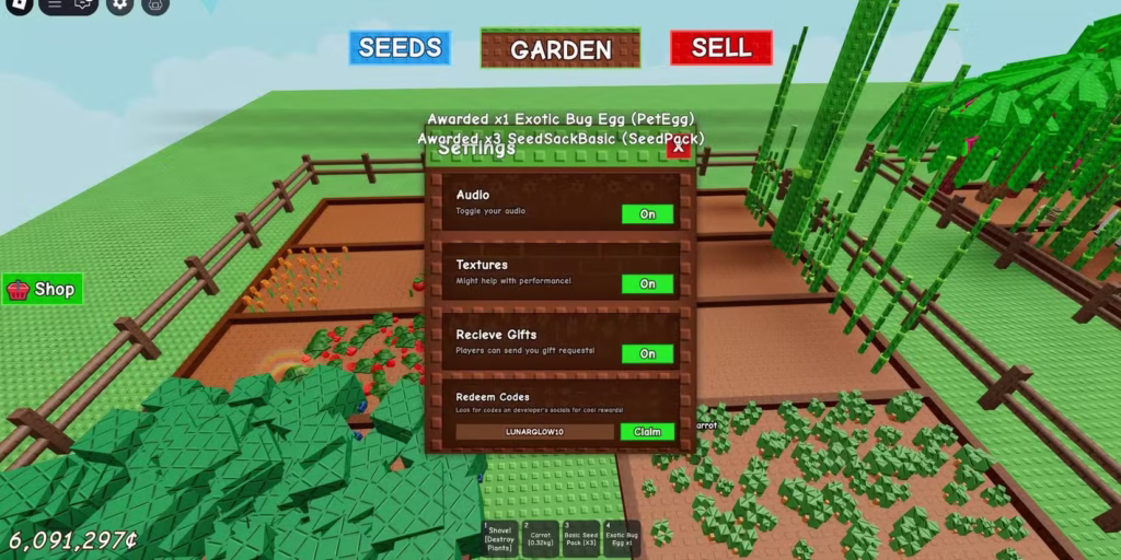 Tổng hợp code Grow A Garden tháng 6-2026 1 grow a garden redeem 1 gamen.pro