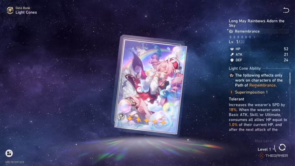 Honkai: Star Rail - Hướng dẫn build Hyacine toàn tập 1 honkai star rail long may rainbows adorn the sky light cone screen gamen.pro