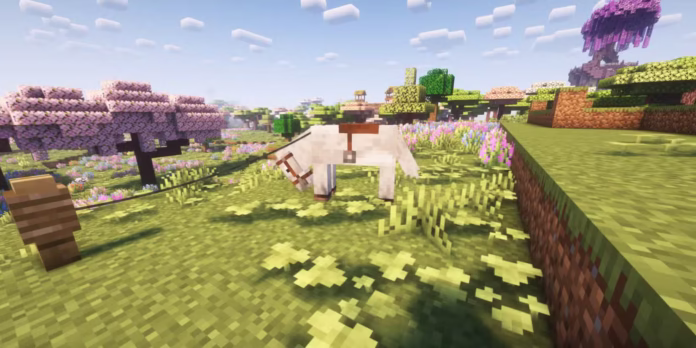 horse wearing saddle in minecraft gamen.pro