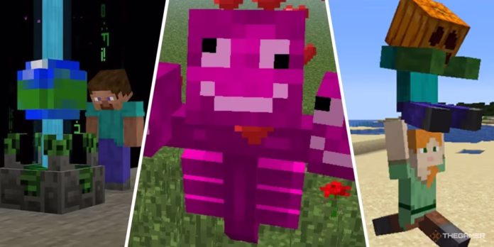 jack o lantern on its head from various april fools updates of minecraft gamen.pro