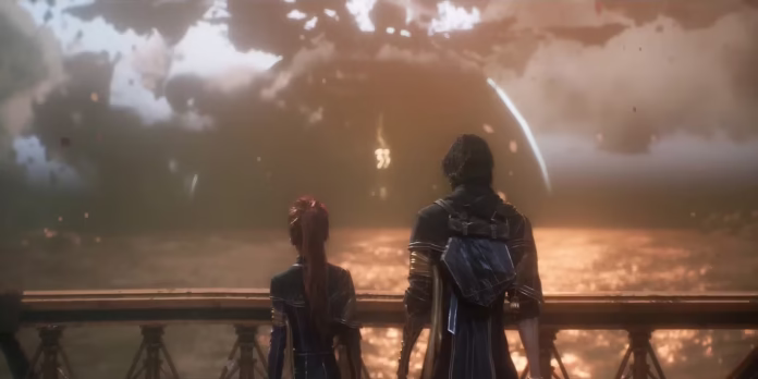 maelle and gustave overlooking the monolith in clair obscur expedition 33 gamen.pro