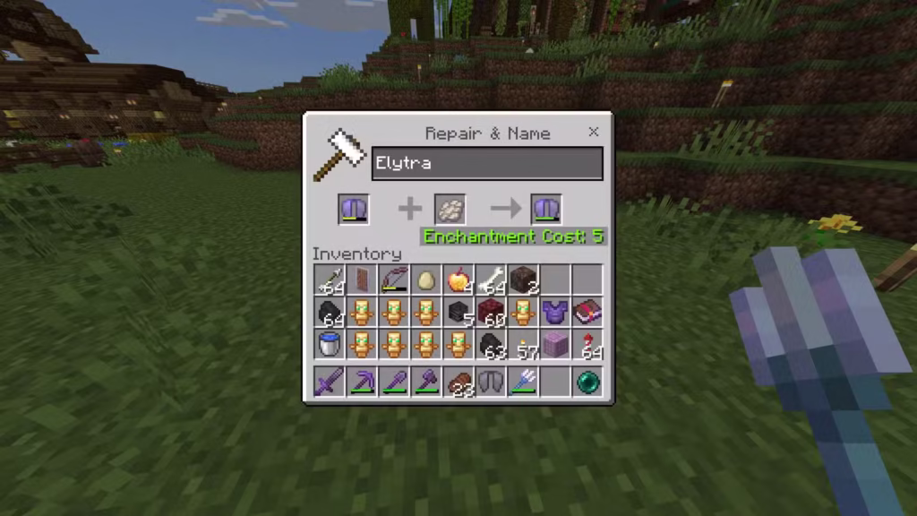 Minecraft: Cách lấy được Elytra dễ dàng nhất (2025) 3 repairing the elytra minecraft gamen.pro